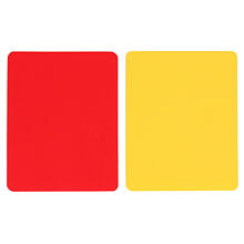 Set de cartons jaune et rouge